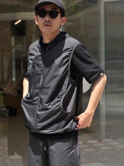 HIKING PATROL ハイキングパトロール SS26008 ORBIT LT TECHNICAL VEST  チャコール ブラック ナイロンベスト 北欧 ノルウェー アウトドア 都会 26SS 愛知県 名古屋 丸の内 セレクトショップ THIRD PLACE サードプレイス