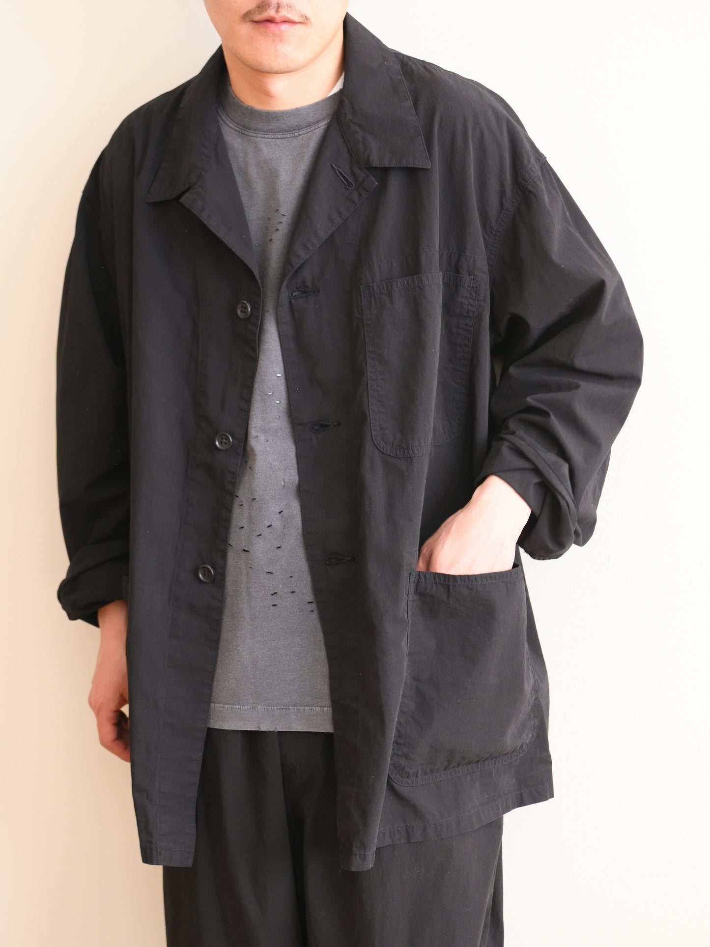 HERILL ヘリル Ripstop P41 Coverall 26-011-HL-8190-10 コットン ジャケット リップストップ 快適 ブラック 夏 セットアップ 愛知県 名古屋 丸の内 セレクトショップ THIRD PLACE サードプレイス