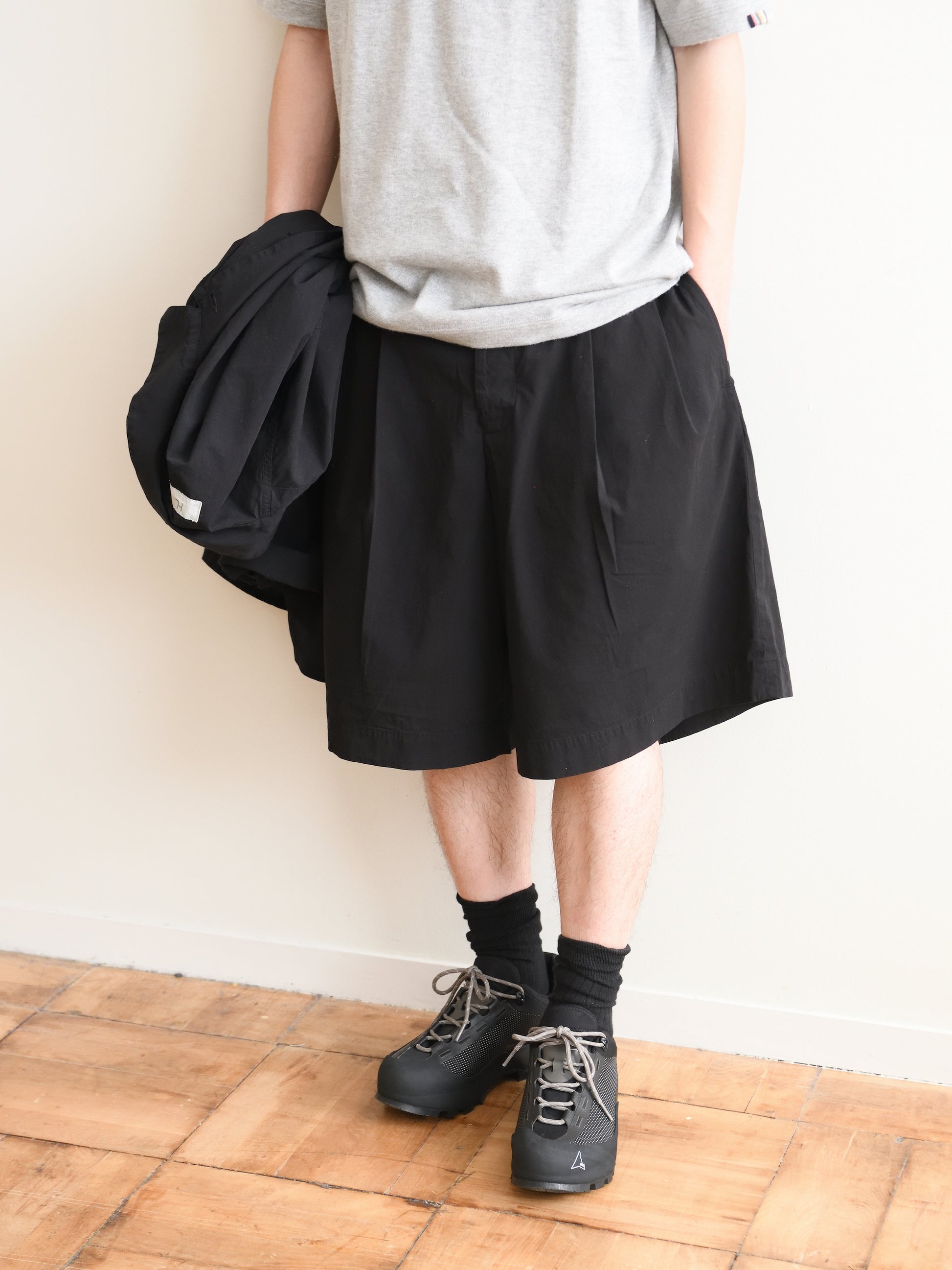 HERILL ヘリル Ripstop Chinoshorts 26-030-HL-8260-10 コットン ショーツ リップストップ 快適 ブラック 夏 セットアップ 愛知県 名古屋 丸の内 セレクトショップ THIRD PLACE サードプレイス