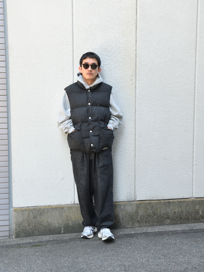 HERILL へリル Cashmere Woodchoppers Vest 26-011-HL-8350-30 CHARCOAL カシミヤ シルク ダウン DOWN ベスト 26FW 日本取り扱い 名古屋 丸の内 セレクトショップ THIRD PLACE サードプレイス