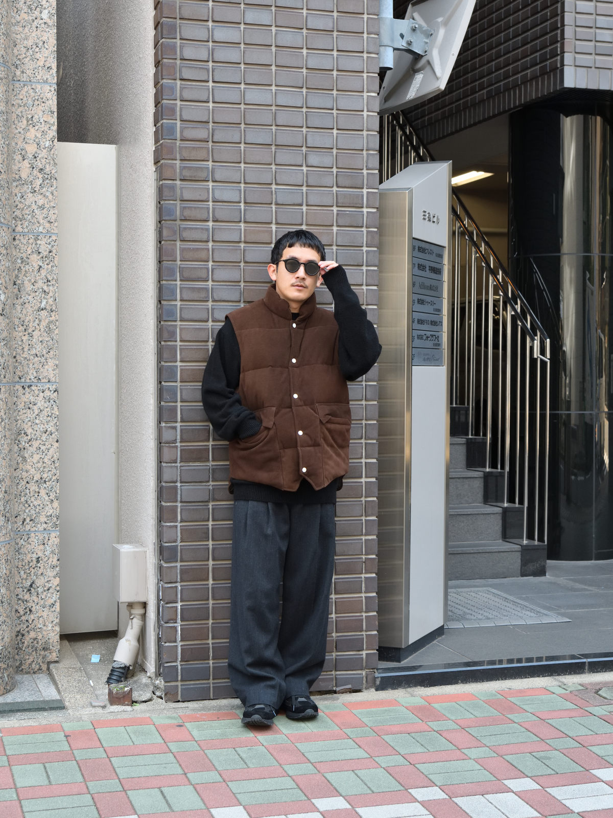 HERILL へリル Sheepleather Woodchoppers Vest 26-011-HL-8370-30 BROWN ブラウン シープレザー ダウン DOWN ベスト 26FW 日本取り扱い 名古屋 丸の内 セレクトショップ THIRD PLACE サードプレイス