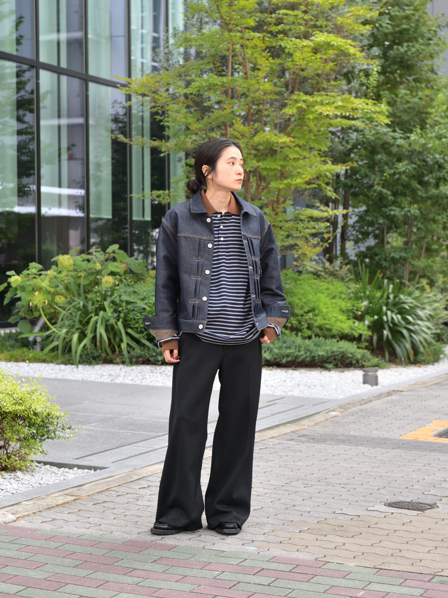 Ernie Palo アーニーパロ Border Polo L/S T-shirt EP12CT04 ポロシャツ ネイビー NAVY ベーシック ユニセックス 26AW 愛知県 名古屋 丸の内 セレクトショップ THIRD PLACE サードプレイス