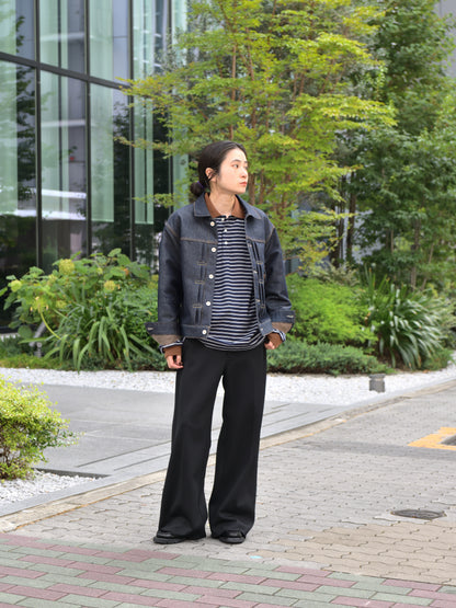 Ernie Palo アーニーパロ Border Polo L/S T-shirt EP12CT04 ポロシャツ ネイビー NAVY ベーシック ユニセックス 26AW 愛知県 名古屋 丸の内 セレクトショップ THIRD PLACE サードプレイス