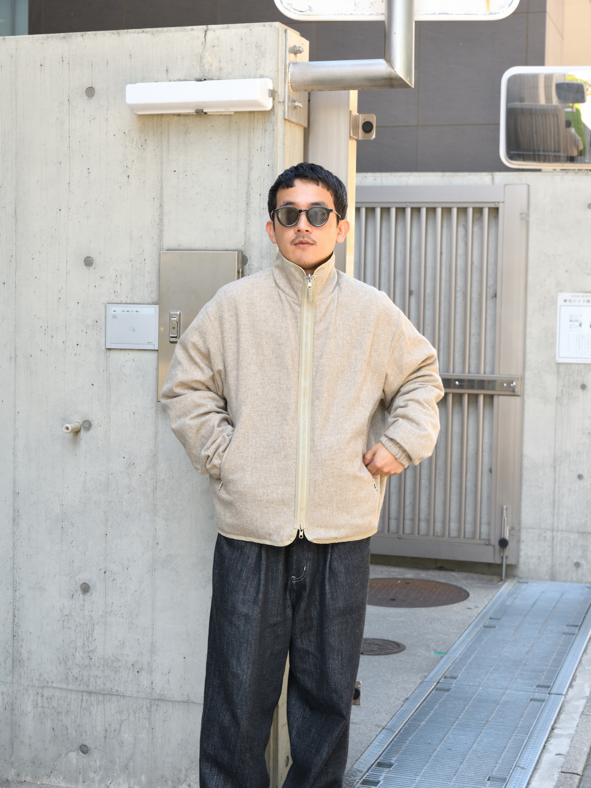 YOKE ヨーク Wool Cashmere Fleece Reversible Blouson BEIGE YK26FW01362B ベージュ リバーシブル NYLON WOOL CASHMERE ナイロン ウール カシミヤ ブルゾン 26FW 日本取り扱い 名古屋 丸の内 セレクトショップ THIRD PLACE サードプレイス