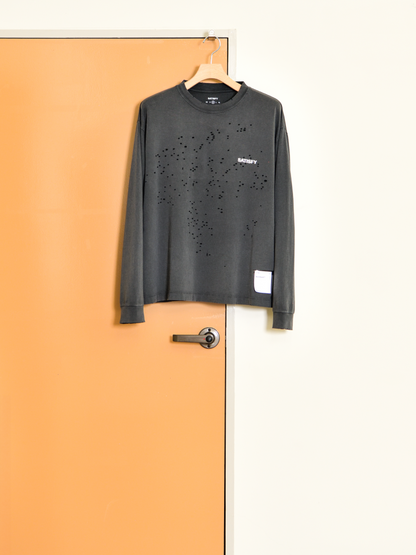 SATISFY サティスファイ MothTech Long Tee AGED BLACK 11113-00A02 ブラック ビンテージ加工 COTTON コットン フランス パリ paris 26FW 日本取り扱い 名古屋 丸の内 セレクトショップ THIRD PLACE サードプレイス