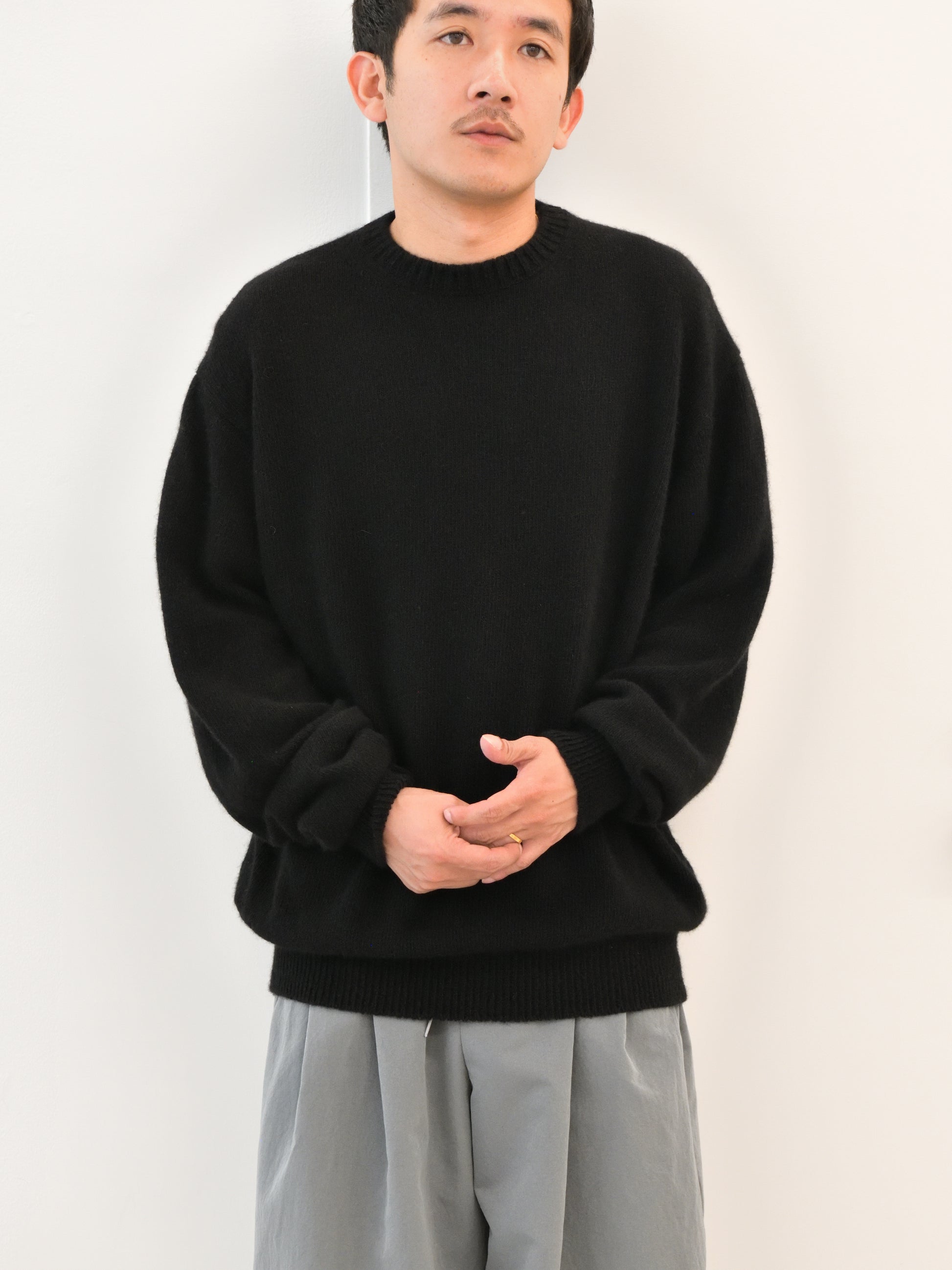 HERILL ヘリル Rigidcashmere Pullover 26-080-HL-8020-30 リジットカシミア ニット BLACK ブラック 26AW 愛知県 名古屋 丸の内 セレクトショップ THIRD PLACE サードプレイス