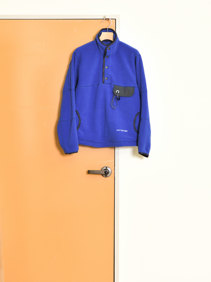 andwander アンドワンダー wool fleece pullover 574-6281053 BLUE ブルー フリース ウール ポリエステル アウトドア 登山 キャンプ 26FW 日本取り扱い 名古屋 丸の内 セレクトショップ THIRD PLACE サードプレイス