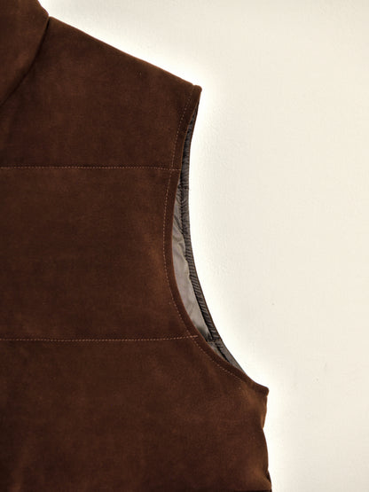 HERILL へリル Sheepleather Woodchoppers Vest 26-011-HL-8370-30 BROWN ブラウン シープレザー ダウン DOWN ベスト 26FW 日本取り扱い 名古屋 丸の内 セレクトショップ THIRD PLACE サードプレイス