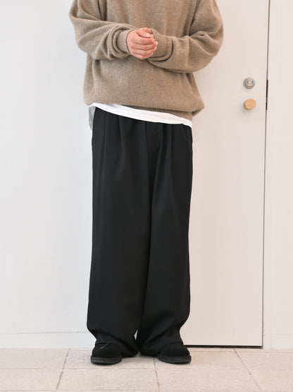 Antwort アントワート MERINO WOOL LS TEE ANT-TS005 ウールL/S WOOL GABARDINE WIDE EASY PANTS ANT-PT004 ウールギャバジン BLACK ブラック 26AW 愛知県 名古屋 丸の内 セレクトショップ THIRD PLACE サードプレイス