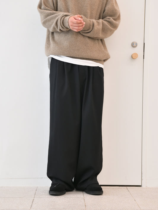 Antwort アントワート MERINO WOOL LS TEE ANT-TS005 ウールL/S WOOL GABARDINE WIDE EASY PANTS ANT-PT004 ウールギャバジン BLACK ブラック 26AW 愛知県 名古屋 丸の内 セレクトショップ THIRD PLACE サードプレイス
