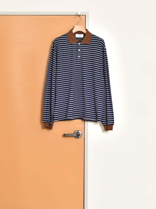 Ernie Palo アーニーパロ Border Polo L/S T-shirt EP12CT04 ポロシャツ ネイビー NAVY ベーシック ユニセックス 26AW 愛知県 名古屋 丸の内 セレクトショップ THIRD PLACE サードプレイス