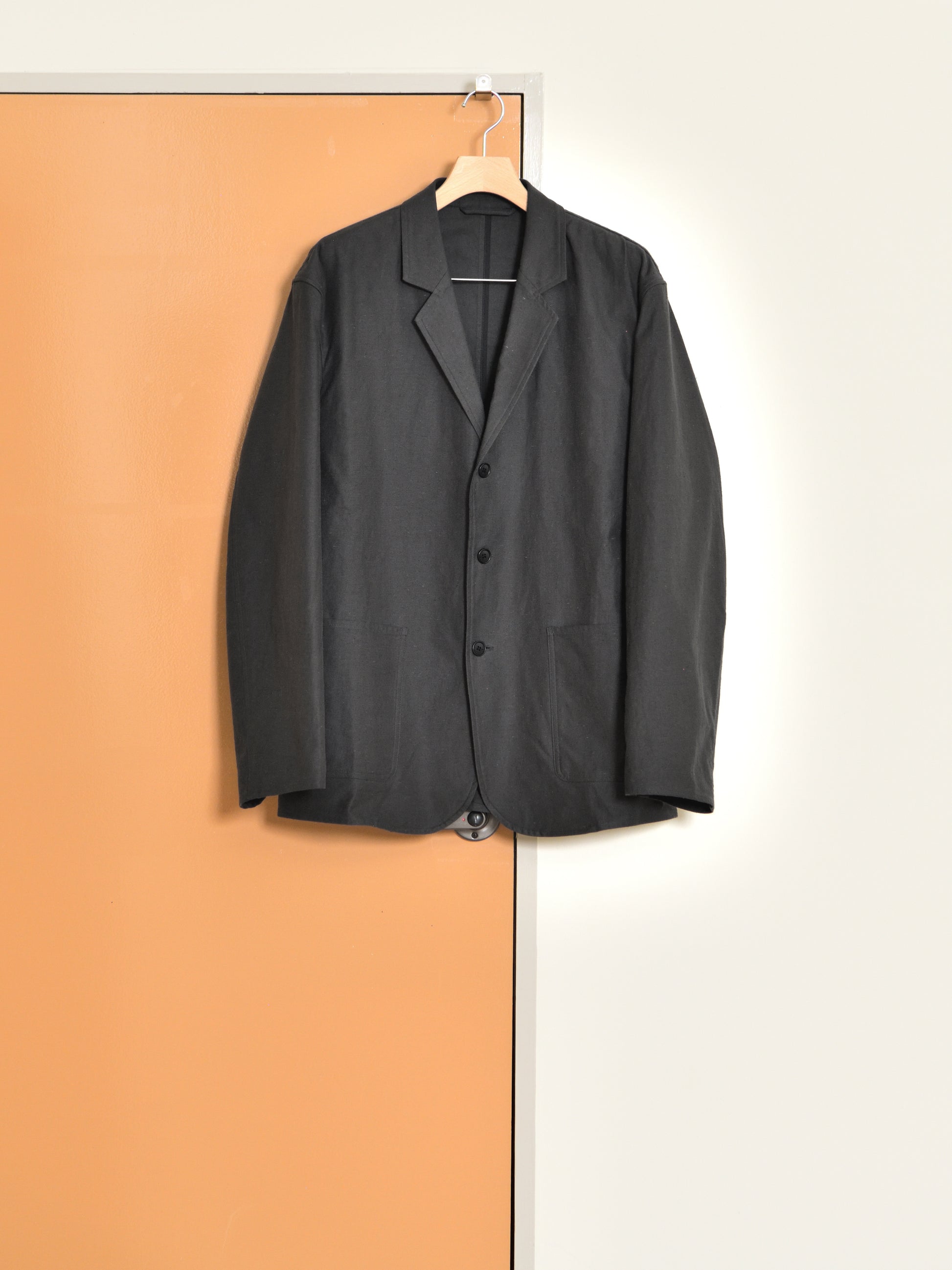 de dam foundation デダムファンデーション Nepped Cotton Jacket SUMI チャコール ジャケット　セットアップ ベーシック オランダ ユニセックス 26AW 愛知県 名古屋 丸の内 セレクトショップ THIRD PLACE サードプレイス