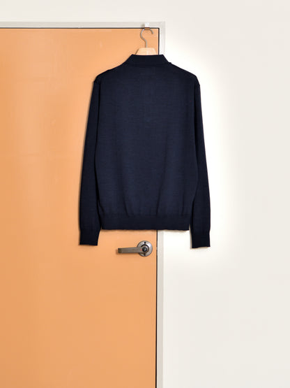 ANOTHER ASPECT アナザーアスペクト POLO SHIRT 2.0 NAVY ネイビー ポロシャツ ウール ベーシック デンマーク ユニセックス 26AW 愛知県 名古屋 丸の内 セレクトショップ THIRD PLACE サードプレイス