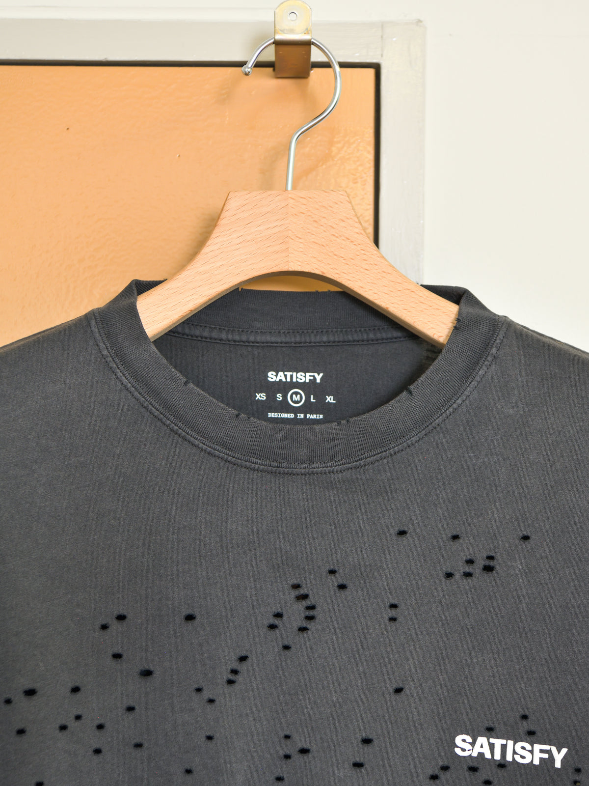 SATISFY サティスファイ MothTech Long Tee AGED BLACK 11113-00A02 ブラック ビンテージ加工 COTTON コットン フランス パリ paris 26FW 日本取り扱い 名古屋 丸の内 セレクトショップ THIRD PLACE サードプレイス