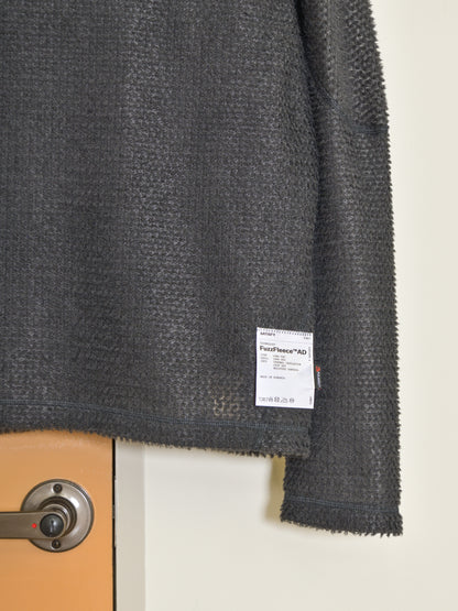 SATISFY サティスファイ FuzzFleece AD Long Tee PHANTOM 11067-88000 ブラック グレー POLYESTER ポリエステル Polartec ポーラテック フリース インナー インサレーション フランス パリ paris 26FW 日本取り扱い 名古屋 丸の内 セレクトショップ THIRD PLACE サードプレイス