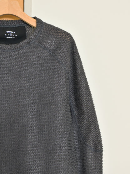 SATISFY サティスファイ FuzzFleece AD Long Tee PHANTOM 11067-88000 ブラック グレー POLYESTER ポリエステル Polartec ポーラテック フリース インナー インサレーション フランス パリ paris 26FW 日本取り扱い 名古屋 丸の内 セレクトショップ THIRD PLACE サードプレイス