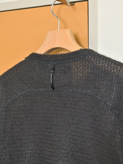 SATISFY サティスファイ FuzzFleece AD Long Tee PHANTOM 11067-88000 ブラック グレー POLYESTER ポリエステル Polartec ポーラテック フリース インナー インサレーション フランス パリ paris 26FW 日本取り扱い 名古屋 丸の内 セレクトショップ THIRD PLACE サードプレイス