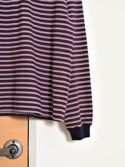 Ernie Palo アーニーパロ Border Polo L/S T-shirt EP12CT04 ポロシャツ バーガンディ BURGUNDY ベーシック ユニセックス 26AW 愛知県 名古屋 丸の内 セレクトショップ THIRD PLACE サードプレイス