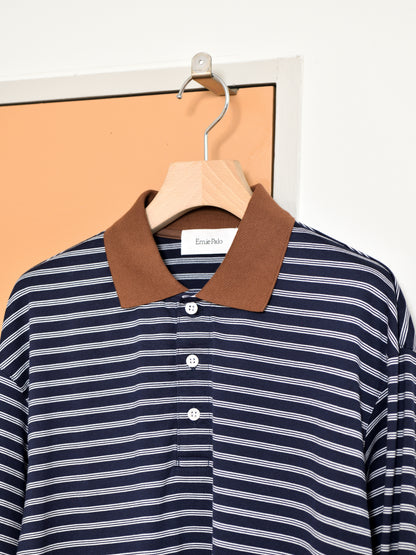 Ernie Palo アーニーパロ Border Polo L/S T-shirt EP12CT04 ポロシャツ ネイビー NAVY ベーシック ユニセックス 26AW 愛知県 名古屋 丸の内 セレクトショップ THIRD PLACE サードプレイス