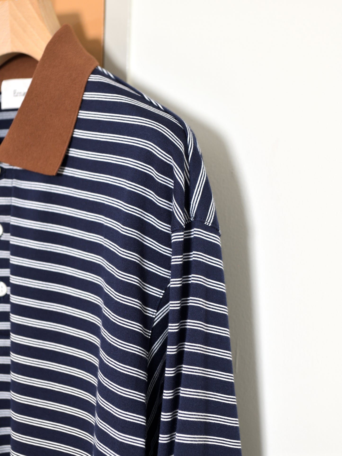 Ernie Palo アーニーパロ Border Polo L/S T-shirt EP12CT04 ポロシャツ ネイビー NAVY ベーシック ユニセックス 26AW 愛知県 名古屋 丸の内 セレクトショップ THIRD PLACE サードプレイス