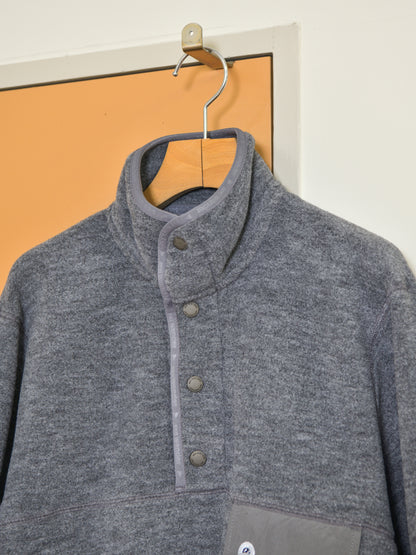 andwander アンドワンダー wool fleece pullover 574-6281053 GRAY グレー フリース ウール ポリエステル アウトドア 登山 キャンプ 26FW 日本取り扱い 名古屋 丸の内 セレクトショップ THIRD PLACE サードプレイス
