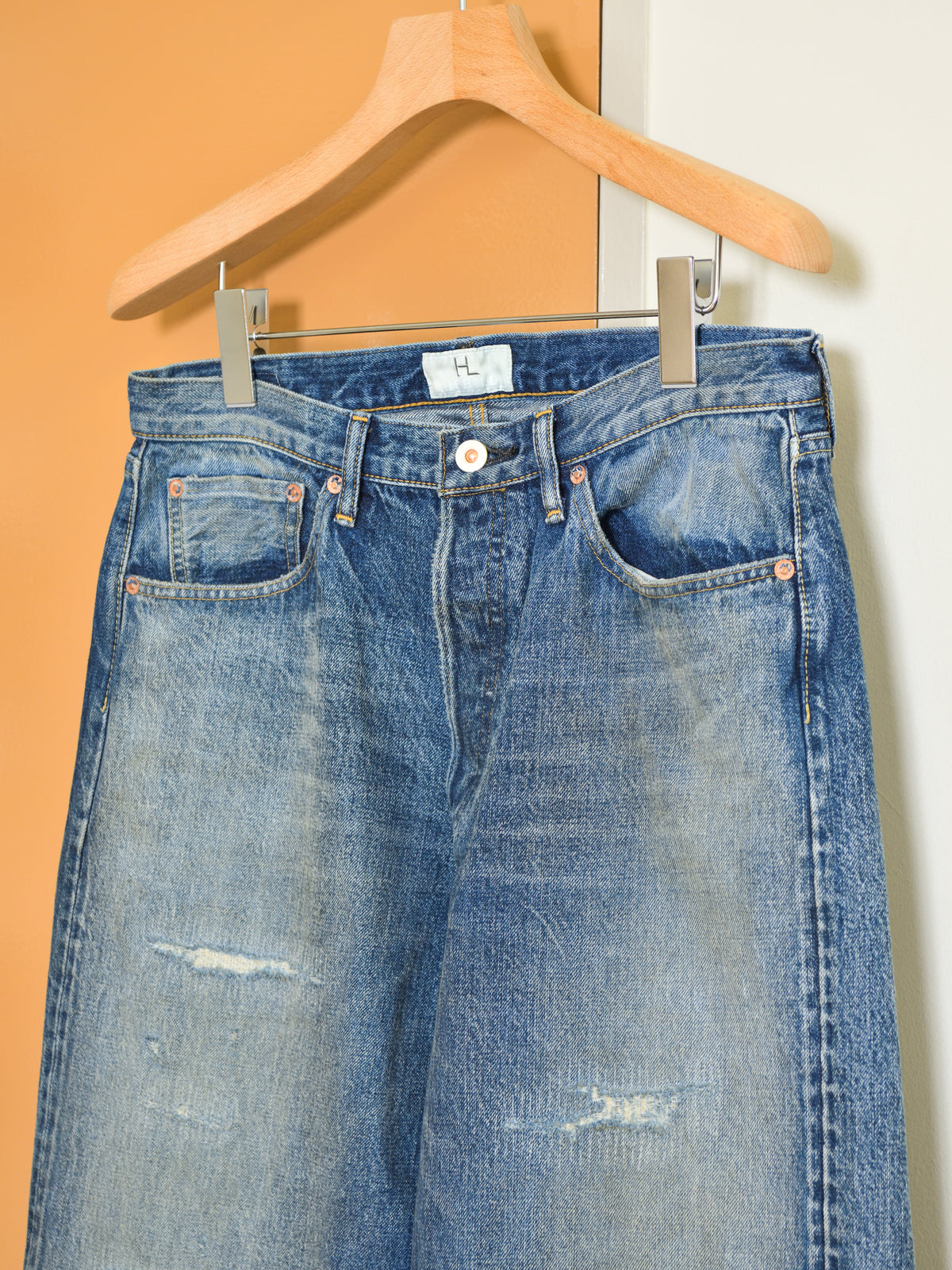 HERILL へリル HL Rugged denim DAMAGEWORN 26-030-HL-8070-30 ダメージデニム ブルー フェード 26FW 日本取り扱い 名古屋 丸の内 セレクトショップ THIRD PLACE サードプレイス