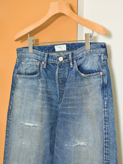HERILL へリル HL Rugged denim DAMAGEWORN 26-030-HL-8070-30 ダメージデニム ブルー フェード 26FW 日本取り扱い 名古屋 丸の内 セレクトショップ THIRD PLACE サードプレイス