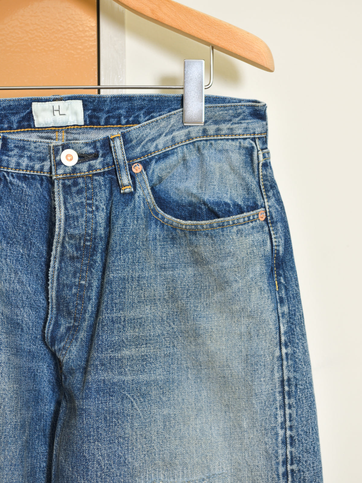 HERILL へリル HL Rugged denim DAMAGEWORN 26-030-HL-8070-30 ダメージデニム ブルー フェード 26FW 日本取り扱い 名古屋 丸の内 セレクトショップ THIRD PLACE サードプレイス