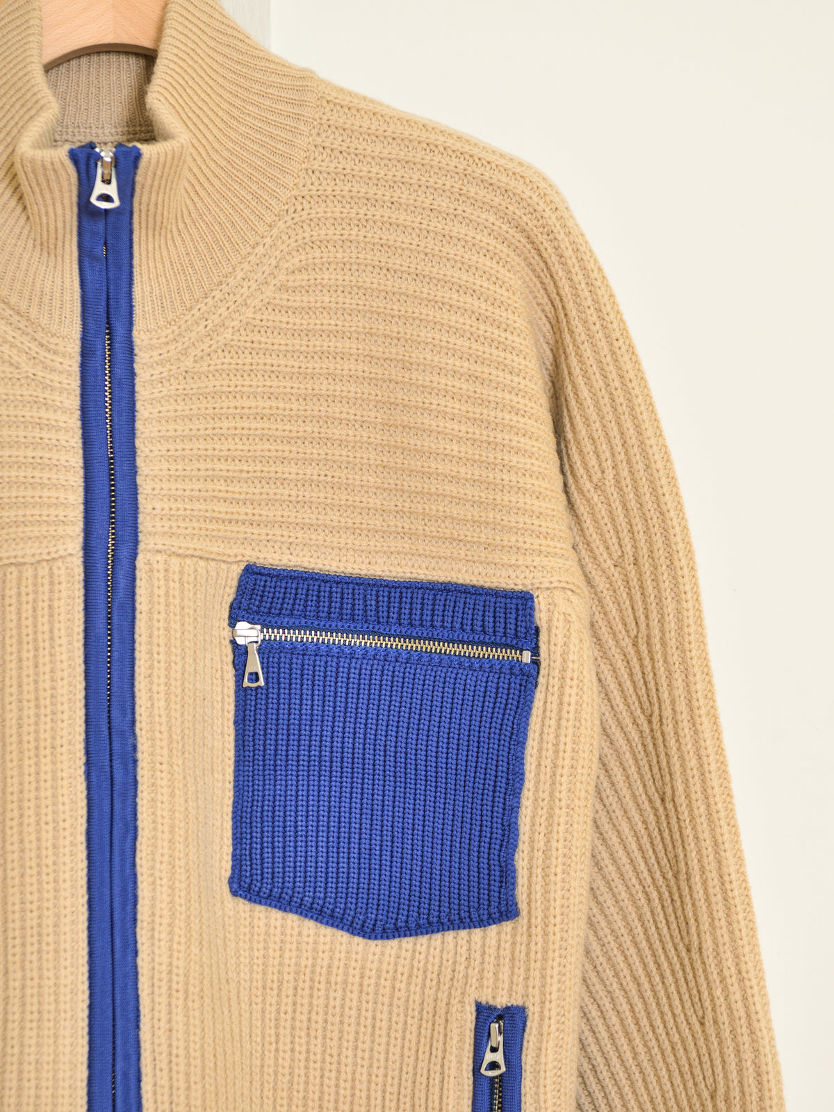 MEIAS メイアス MOUNTAIN KNIT ZIP BLOUSON BEIGE ベージュ FRCD-6A16 ジャケット ウール ニット アウトドア 登山 キャンプ 26FW 日本取り扱い 名古屋 丸の内 セレクトショップ THIRD PLACE サードプレイス