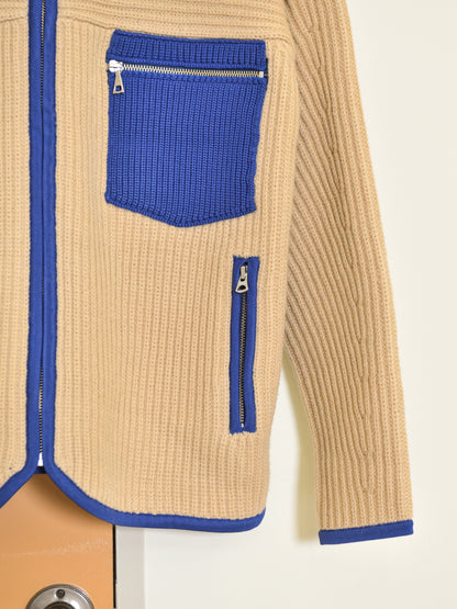 MEIAS メイアス MOUNTAIN KNIT ZIP BLOUSON BEIGE ベージュ FRCD-6A16 ジャケット ウール ニット アウトドア 登山 キャンプ 26FW 日本取り扱い 名古屋 丸の内 セレクトショップ THIRD PLACE サードプレイス