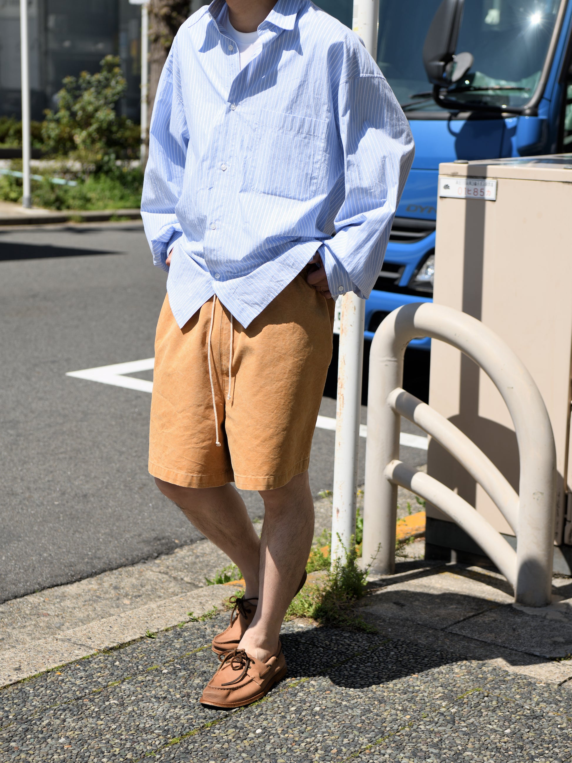 CAMIEL FORTGENS カミエルフォートヘンス KNEE SHORTS CF21.13.01.01 キャンバス ダック ショーツ ベージュ カーハート アメリカ オランダ 26ss 春夏 日本取り扱い 名古屋 丸の内 セレクトショップ THIRD PLACE サードプレイス