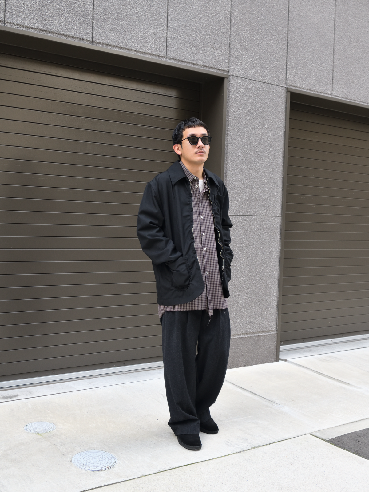  CHORE JACKET ZIP BLACK ブラック  CF.22.09.03.02 ジャケット ポリエステル ウール CAMIEL FORTGENS カミエルフォートヘンス BIG SHIRT BROWN CHECK ブラウン チェック CF.22.04.03.04 シャツ 定番 コットン オランダ 26aw 春夏 日本取り扱い 名古屋 丸の内 セレクトショップ THIRD PLACE サードプレイス