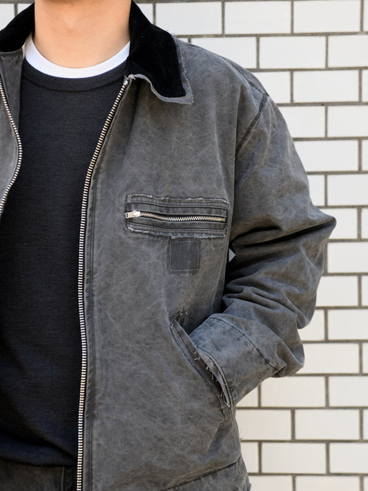 CAMIEL FORTGENS カミエルフォートヘンス WORKER JACKET CF21.10.01.02 キャンバス ダックジャケット カバーオール  チャコール カーハート アメリカ オランダ 26ss 春夏 日本取り扱い 名古屋 丸の内 セレクトショップ THIRD PLACE サードプレイス