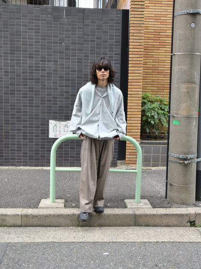 CAMIEL FORTGENS カミエルフォートヘンス DOUBLE SLEEVE SHIRT LIGHT GREY グレー CF.22.04.04.02 シャツ 定番 コットン オランダ 26aw 春夏 日本取り扱い 名古屋 丸の内 セレクトショップ THIRD PLACE サードプレイス