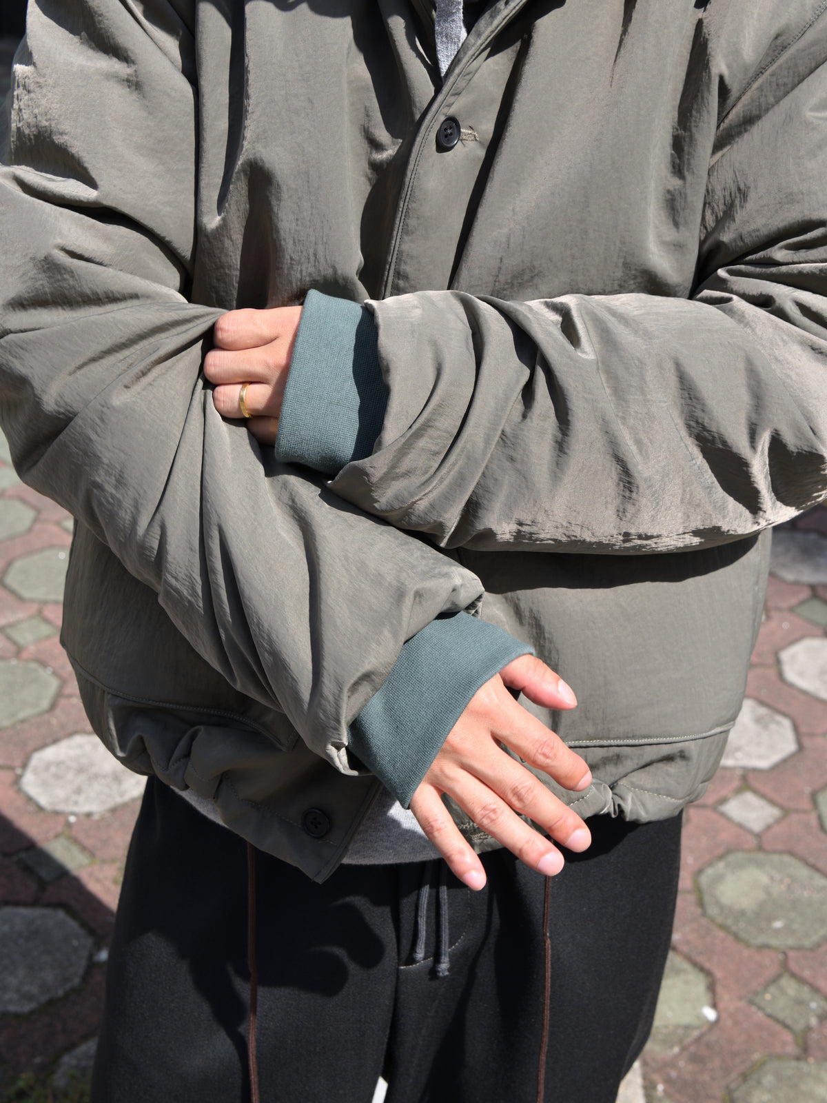 CAMIEL FORTGENS カミエルフォートヘンス PUFFED SIMPLE JACKET GREEN グリーン CF.22.10.05.01 ジャケットPOLYAMIDE ポリアミド オランダ 26aw 春夏 日本取り扱い 名古屋 丸の内 セレクトショップ THIRD PLACE サードプレイス