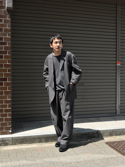 de dam foundation デダムファンデーション Nepped Cotton Jacket Nepped Cotton Trousers SUMI チャコール ジャケット セットアップ ベーシック オランダ ユニセックス 26AW 愛知県 名古屋 丸の内 セレクトショップ THIRD PLACE サードプレイス