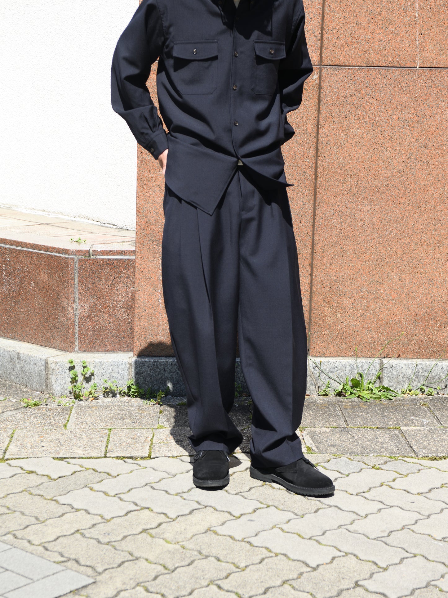 refomed リフォメッド WOOL SLEEK REPT-YN01 モヘア ウール パンツ スラックス  快適 セットアップ 夏 春 秋 ネイビー 愛知県 名古屋 丸の内 セレクトショップ THIRD PLACE サードプレイス