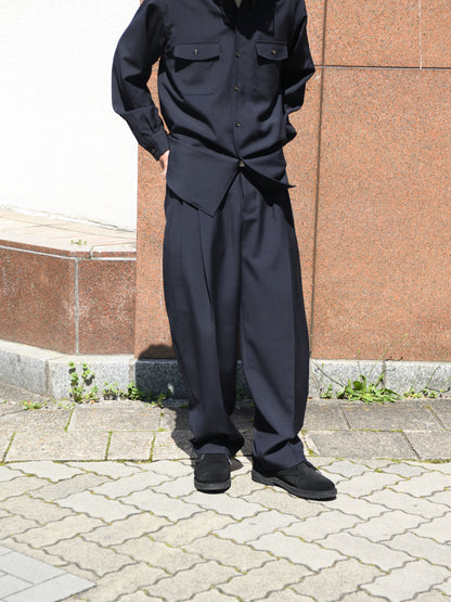 refomed リフォメッド WOOL SLEEK REPT-YN01 モヘア ウール パンツ スラックス  快適 セットアップ 夏 春 秋 ネイビー 愛知県 名古屋 丸の内 セレクトショップ THIRD PLACE サードプレイス