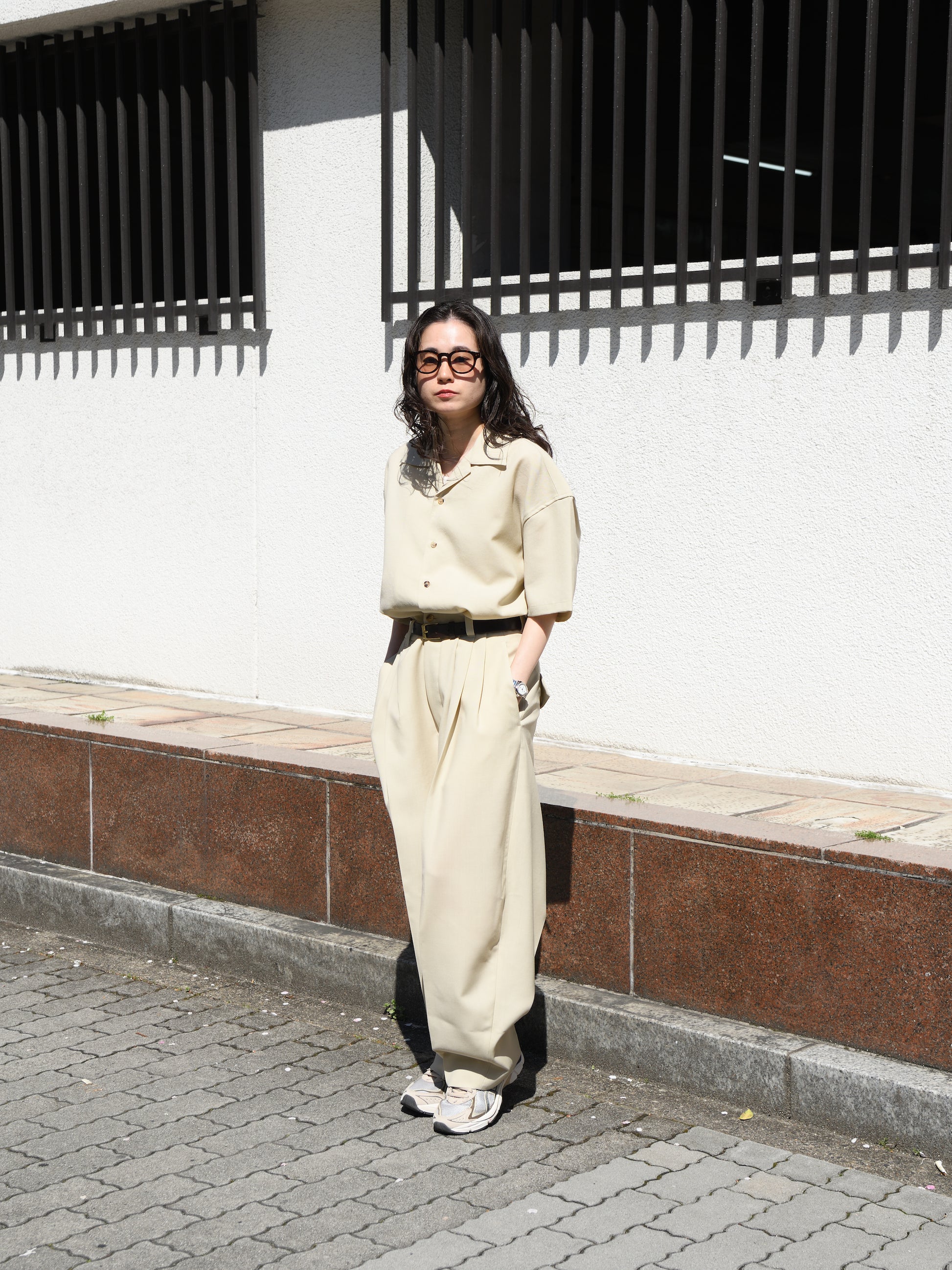 refomed リフォメッド WOOL SLEEK REPT-YN01 モヘア ウール パンツ スラックス  快適 セットアップ 夏 春 秋 ベージュ ナチュラル 愛知県 名古屋 丸の内 セレクトショップ THIRD PLACE サードプレイス