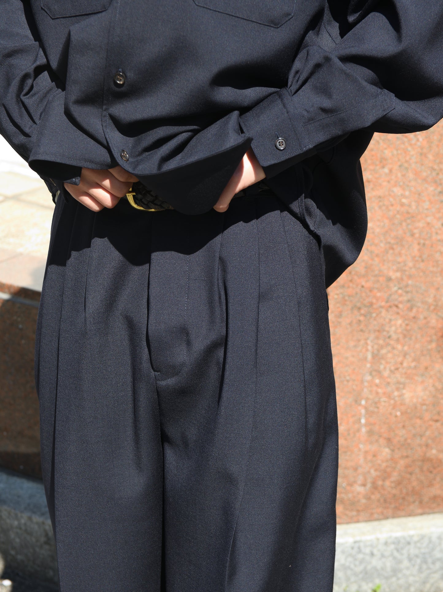 refomed リフォメッド WOOL SLEEK REPT-YN01 モヘア ウール パンツ スラックス  快適 セットアップ 夏 春 秋 ネイビー 愛知県 名古屋 丸の内 セレクトショップ THIRD PLACE サードプレイス