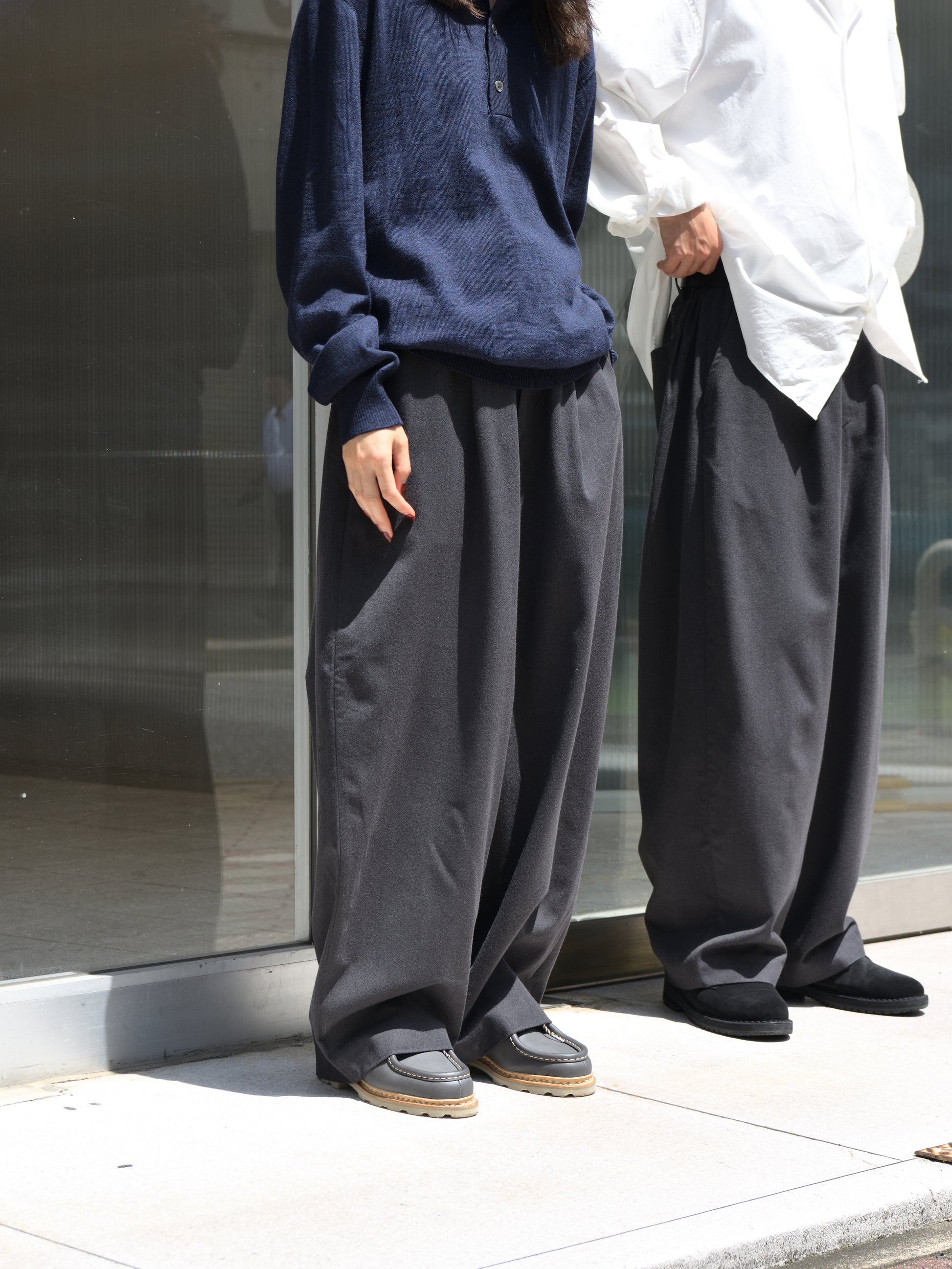 de dam foundation デダムファンデーション Wool Trousers DARK GRAY チャコール トラウザーズ ウール ベーシック オランダ ユニセックス 26AW 愛知県 名古屋 丸の内 セレクトショップ THIRD PLACE サードプレイス