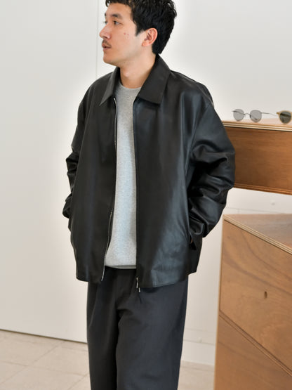 YOKE ヨーク Calf Nappa Leather Minimal Blouson YK26FW01308B レザー カーフ ブラック BLACK 26FW 日本取り扱い 名古屋 丸の内 セレクトショップ THIRD PLACE サードプレイス