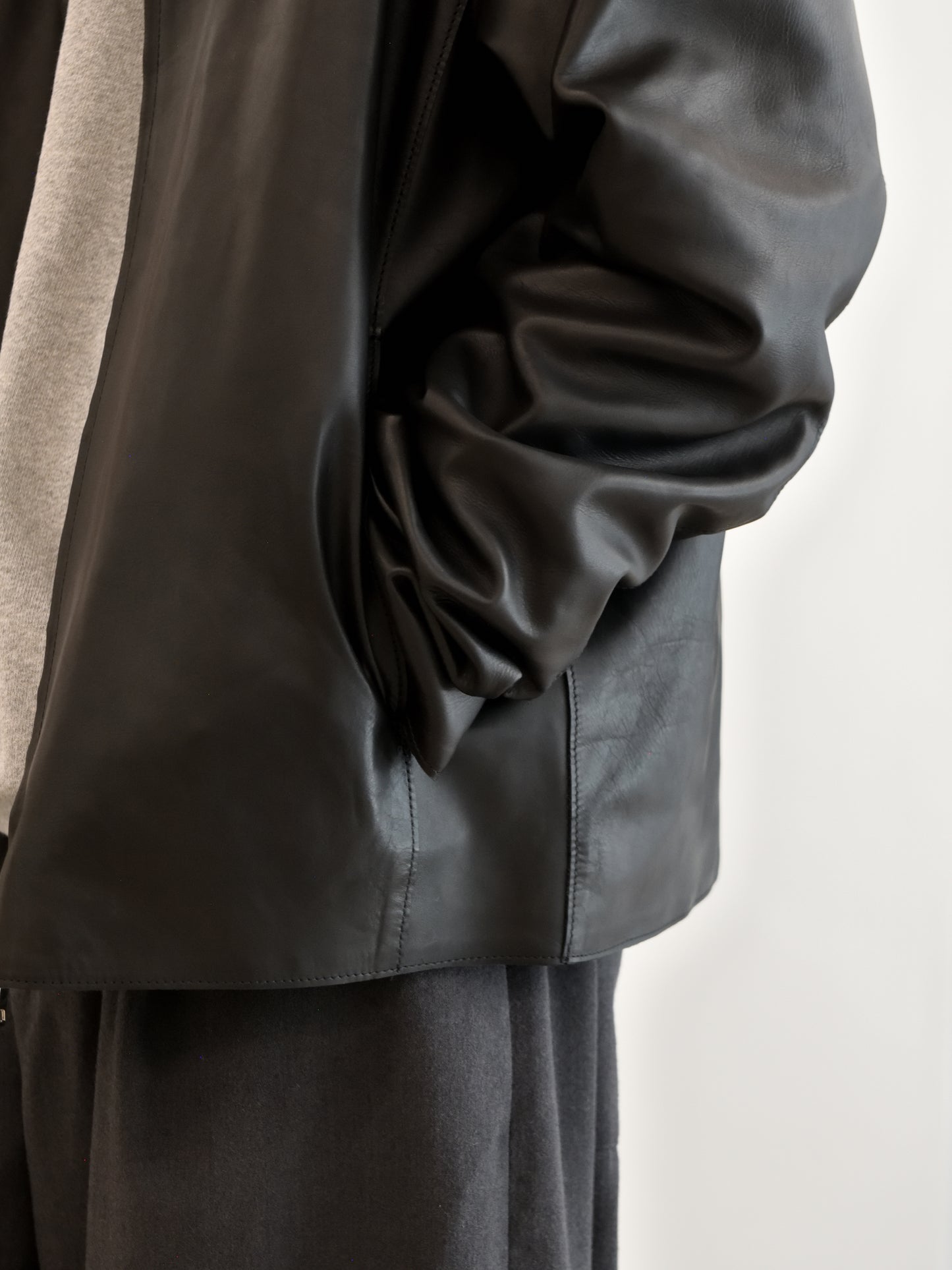 YOKE ヨーク Calf Nappa Leather Minimal Blouson YK26FW01308B レザー カーフ ブラック BLACK 26FW 日本取り扱い 名古屋 丸の内 セレクトショップ THIRD PLACE サードプレイス