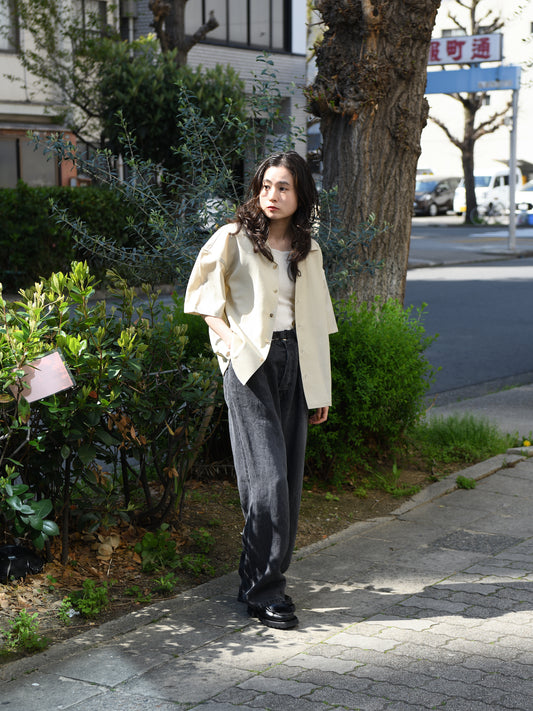 refomed リフォメッド WOOL DRIFT RESH-YN02 モヘア ウール シャツ 半袖シャツ  快適 セットアップ 夏 春 ベージュ ナチュラル 愛知県 名古屋 丸の内 セレクトショップ THIRD PLACE サードプレイス