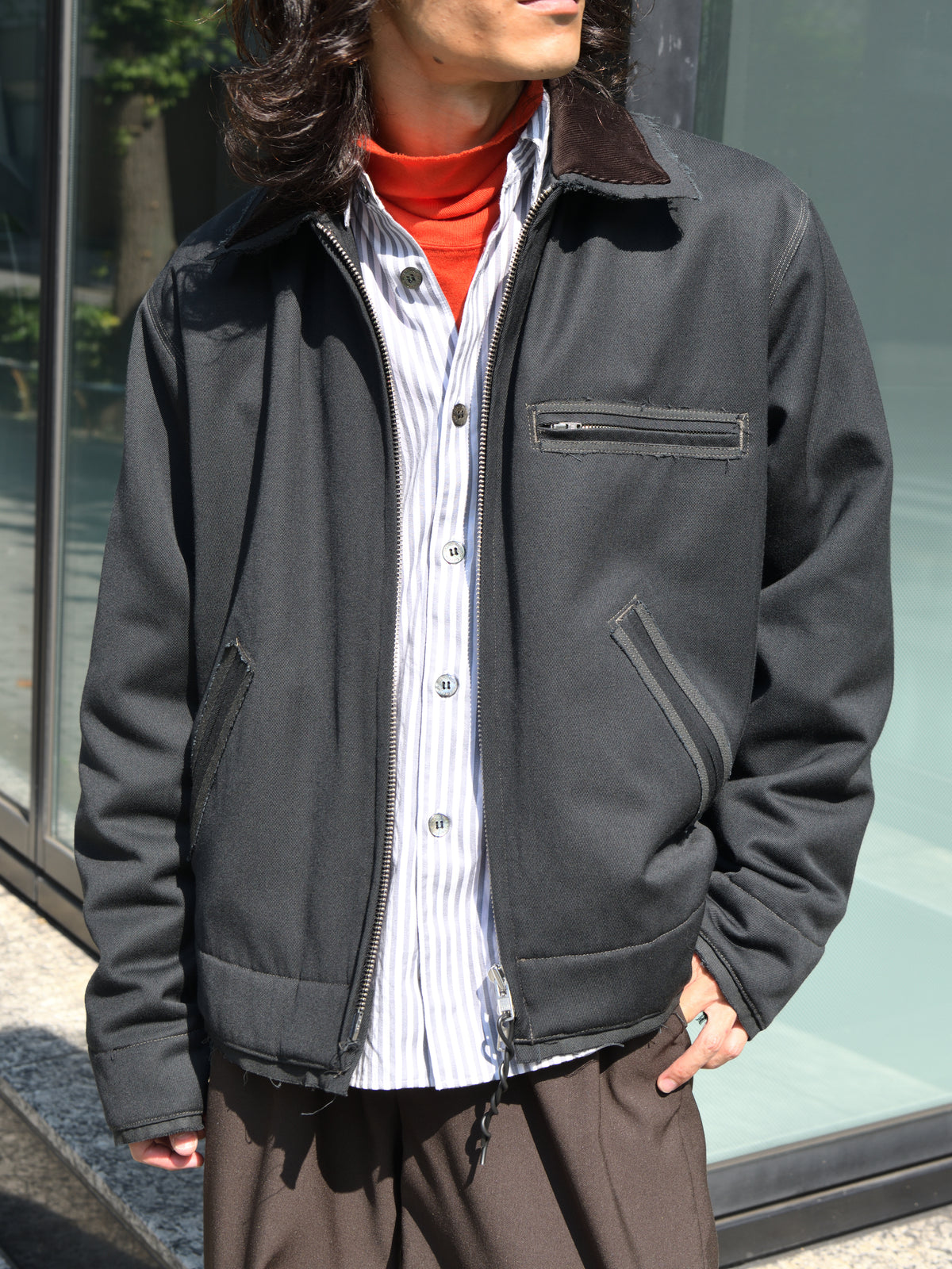 CAMIEL FORTGENS カミエルフォートヘンス WORKER JACKET GREY グレー CF.22.10.03.01 ジャケット 定番 ヴァージンウール コットン オランダ 26aw 春夏 日本取り扱い 名古屋 丸の内 セレクトショップ THIRD PLACE サードプレイス