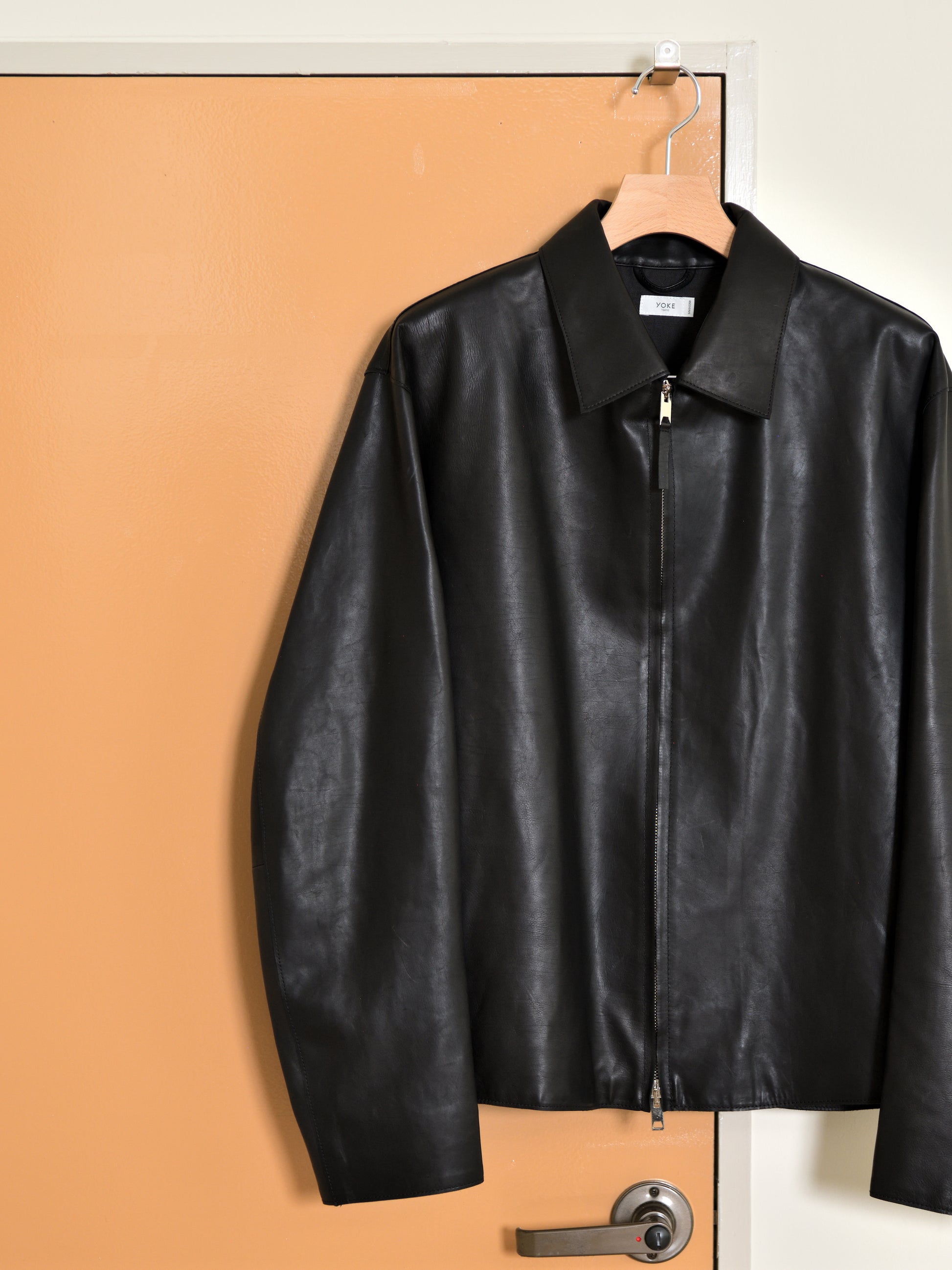 YOKE ヨーク Calf Nappa Leather Minimal Blouson YK26FW01308B レザー カーフ ブラック BLACK 26FW 日本取り扱い 名古屋 丸の内 セレクトショップ THIRD PLACE サードプレイス