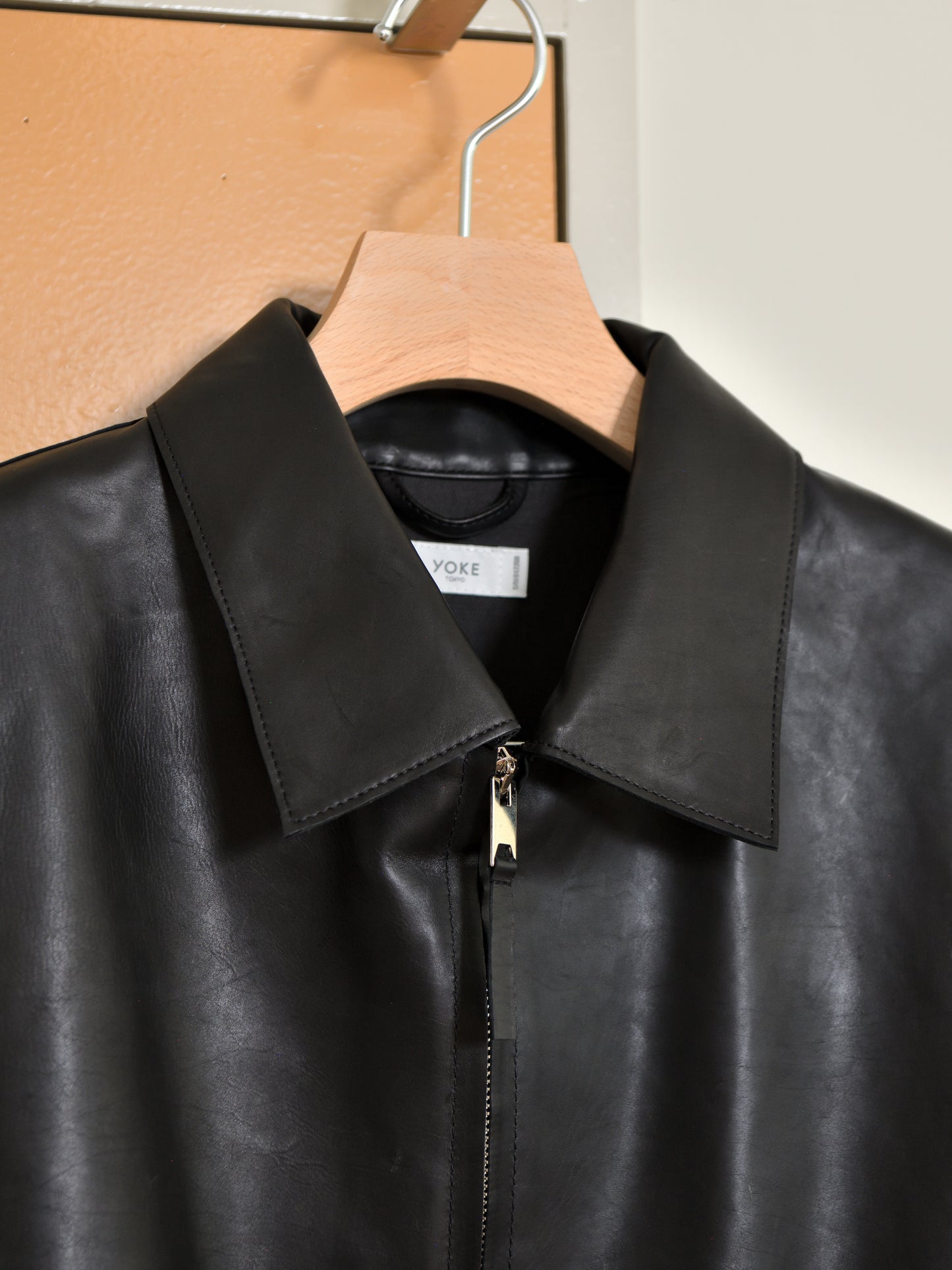 YOKE ヨーク Calf Nappa Leather Minimal Blouson YK26FW01308B レザー カーフ ブラック BLACK 26FW 日本取り扱い 名古屋 丸の内 セレクトショップ THIRD PLACE サードプレイス