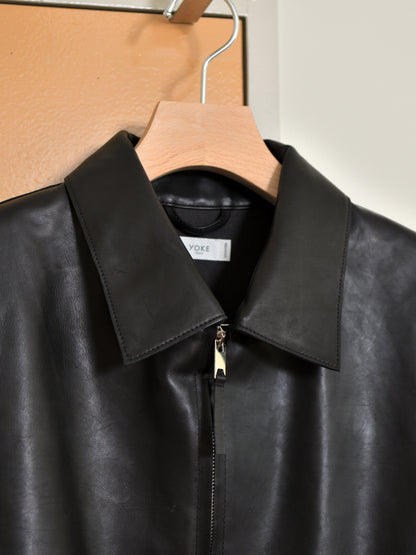 YOKE ヨーク Calf Nappa Leather Minimal Blouson YK26FW01308B レザー カーフ ブラック BLACK 26FW 日本取り扱い 名古屋 丸の内 セレクトショップ THIRD PLACE サードプレイス