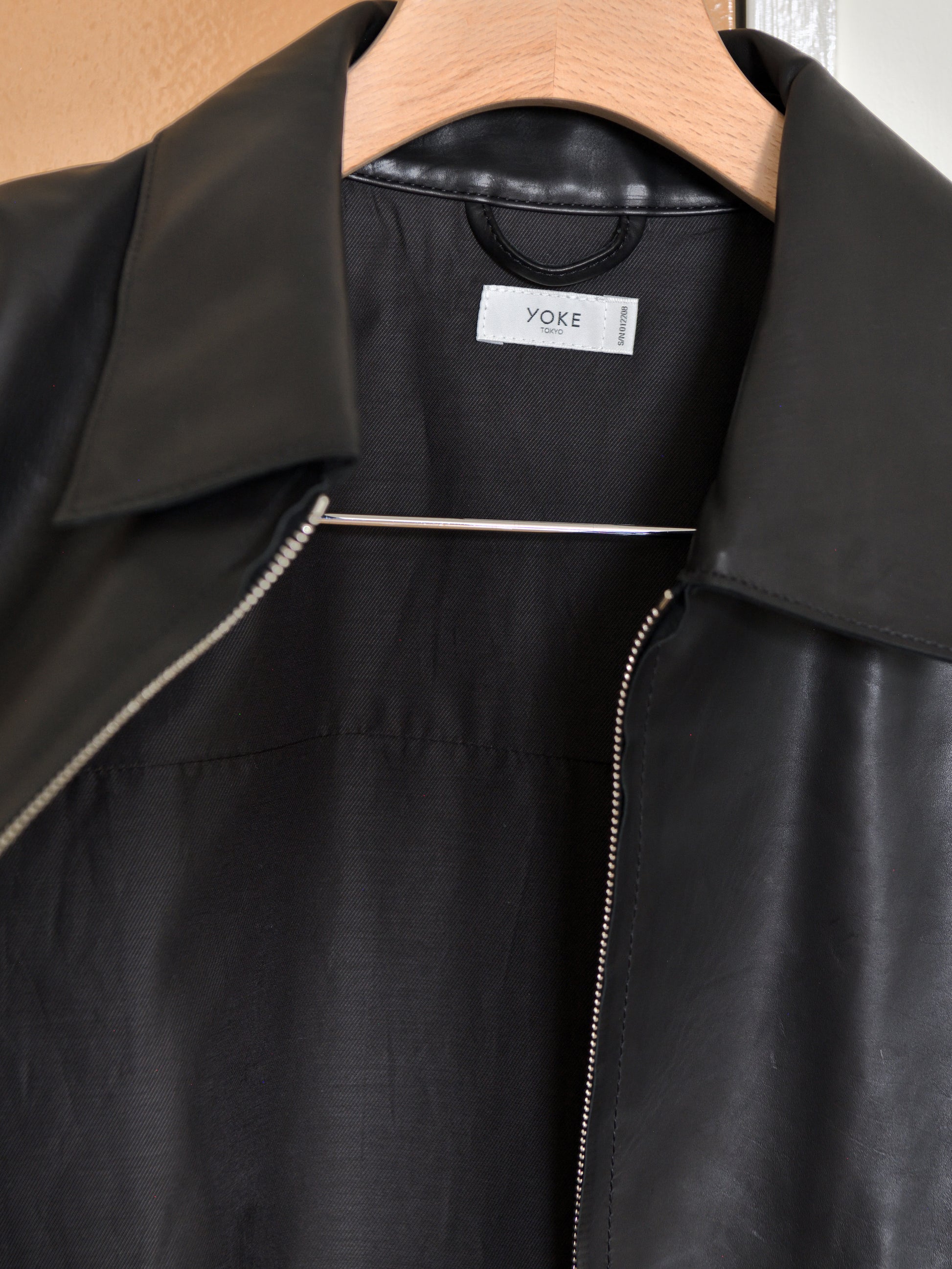 YOKE ヨーク Calf Nappa Leather Minimal Blouson YK26FW01308B レザー カーフ ブラック BLACK 26FW 日本取り扱い 名古屋 丸の内 セレクトショップ THIRD PLACE サードプレイス