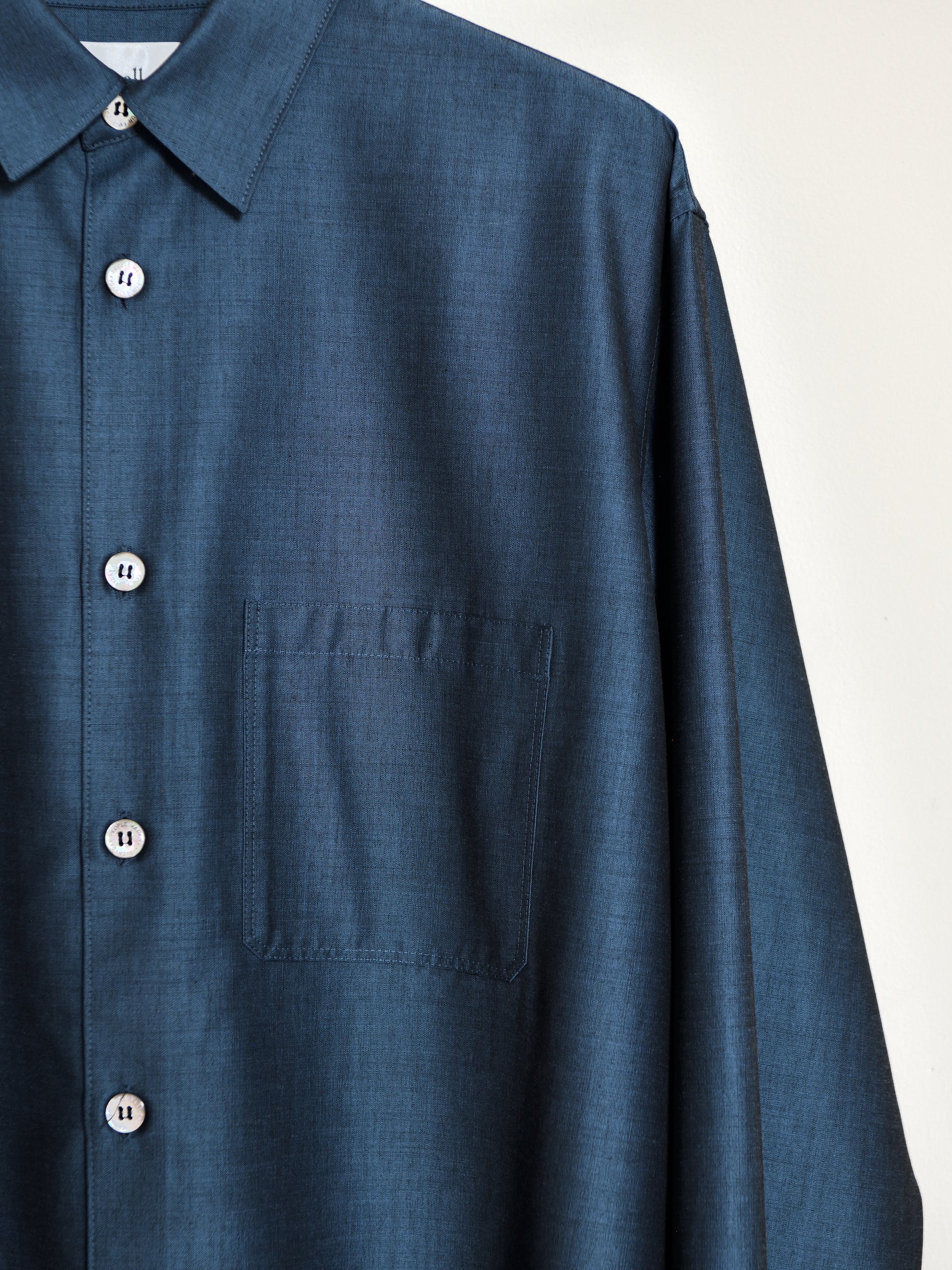 WELL ウェル 10-buttons shirt WT25XX03   ウール レーヨン デットストック ユニセックス 26SS 愛知県 名古屋 丸の内 セレクトショップ THIRD PLACE サードプレイス